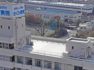 病院の屋上  