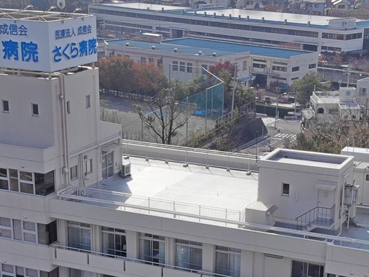 病院の屋上  