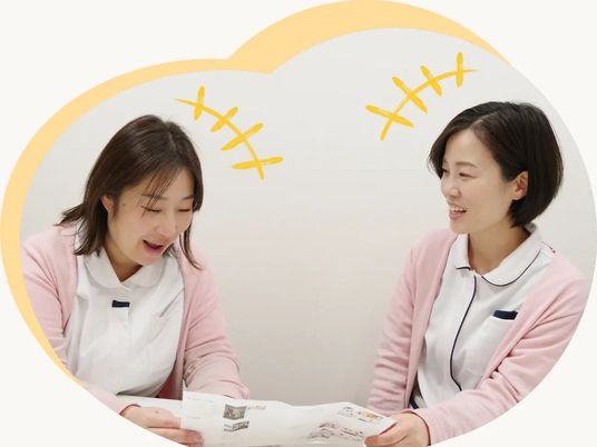 スタッフ同士の打ち合わせ  