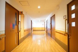 木目調の明るい廊下