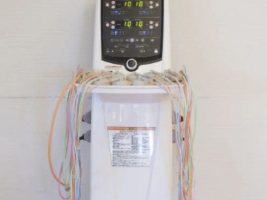 訓練機器の操作部  