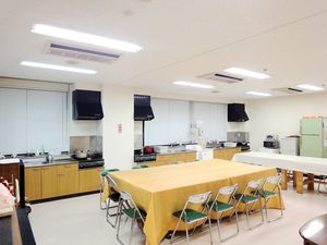 広い調理可能な部屋