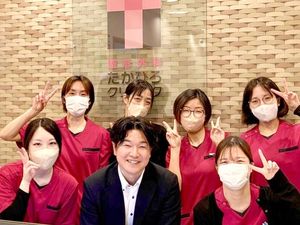 スタッフ集合の受付前  