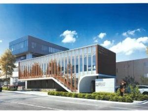 明るい建物外観  