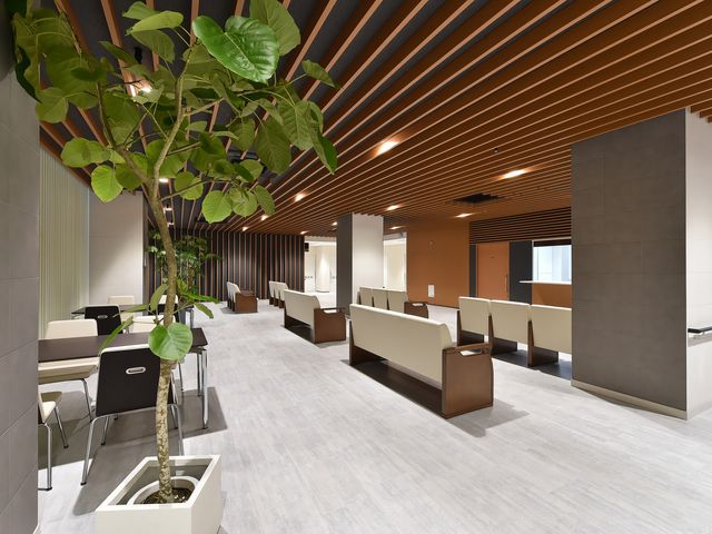 広々としたラウンジ ラウンジ 広々とした空間で、自然光が差し込む明るいラウンジです。リラックスして過ごせます。