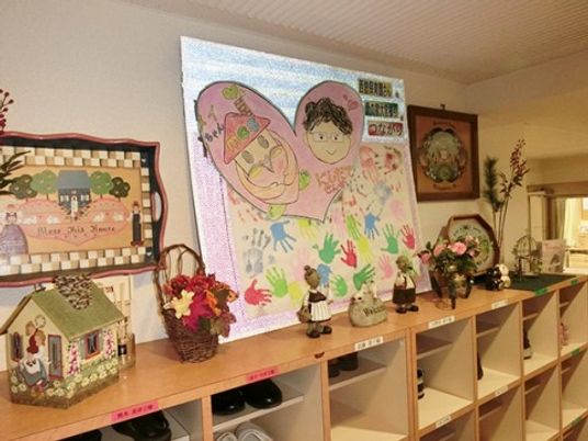 手作り雑貨の展示スペース