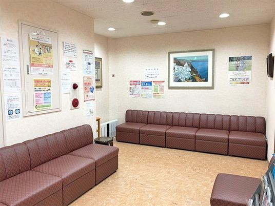 掲示物のある休憩室