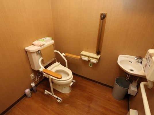 手すり付き清潔なトイレ