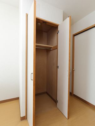 洋室の開いたクローゼット