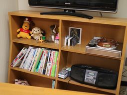 居室の棚と小物