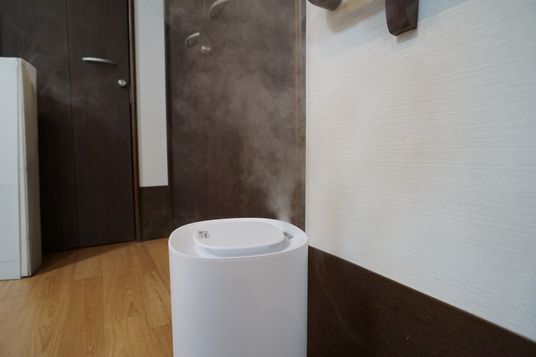 加湿器から湯気が出る様子