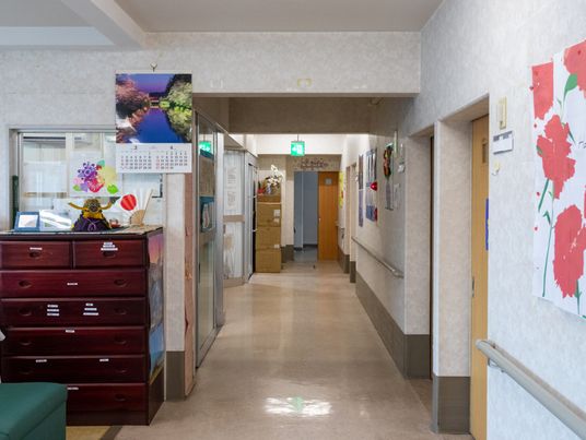 装飾のある廊下