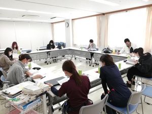 研修中の多目的室  