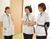 笑顔のスタッフ3人 廊下  