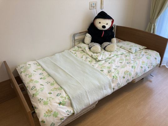 ベッドとぬいぐるみの居室