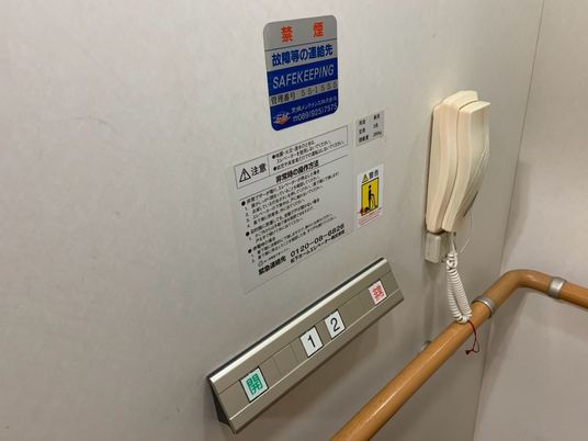 操作パネルと電話のある空間