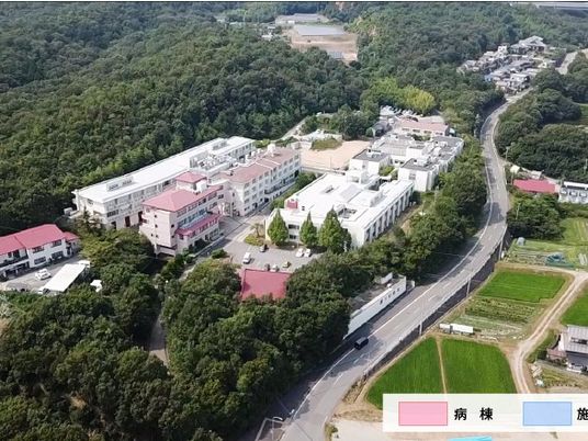 施設全景の空撮  