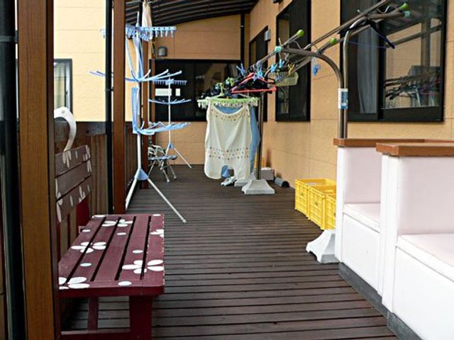 洗濯物が干せるバルコニー  