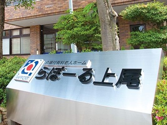 施設名の看板と外観  
