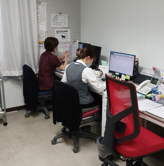スタッフが働く部屋
