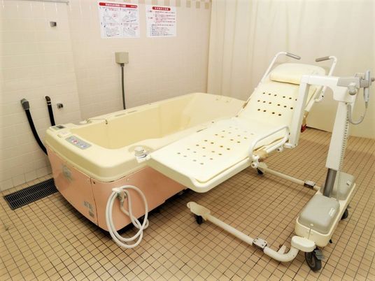 バリアフリー設計の浴室