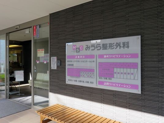 案内板のある出入口  