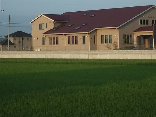 平屋風の建物外観  
