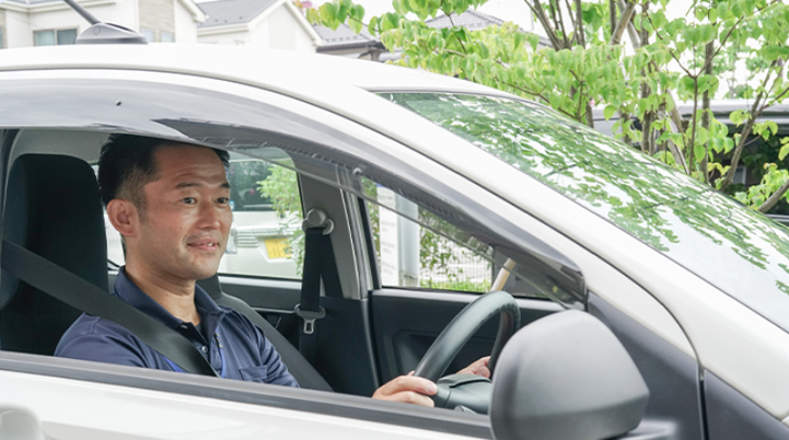 運転中のスタッフ
