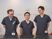 笑顔のスタッフ3人が並ぶ受付  