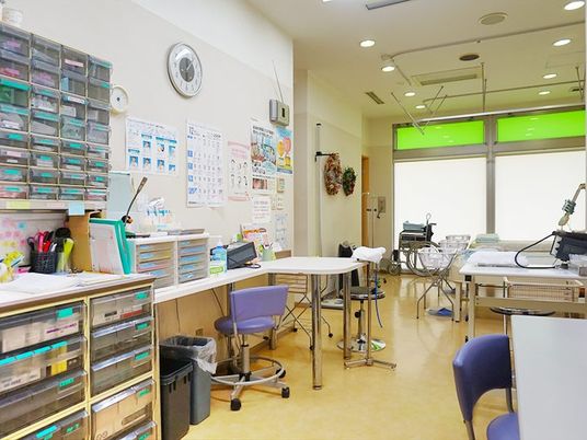 明るい機能訓練室  