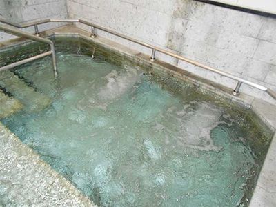 手すり付きの浴槽
