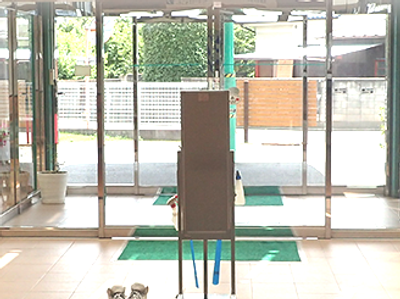 開放感ある入口