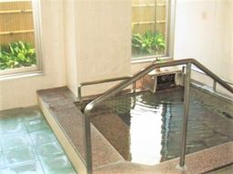 手すり付きの浴室