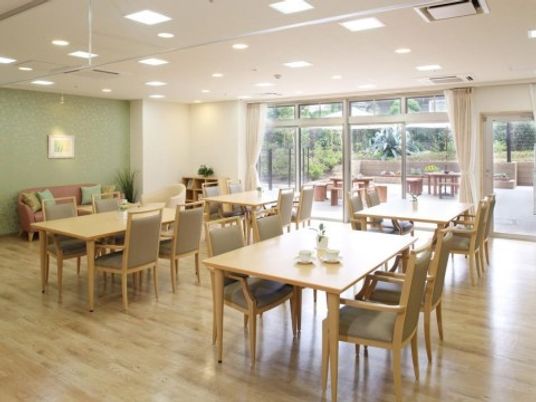 明るい空間の共有スペース