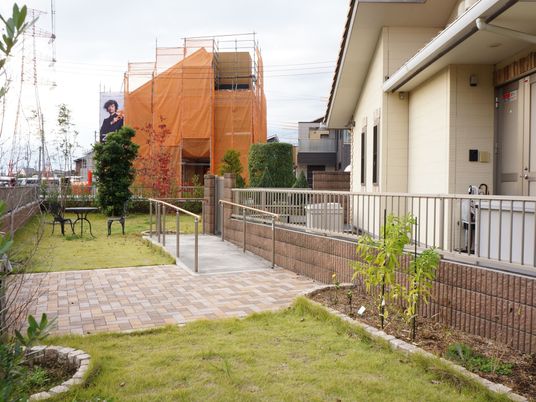 庭と建物の一部