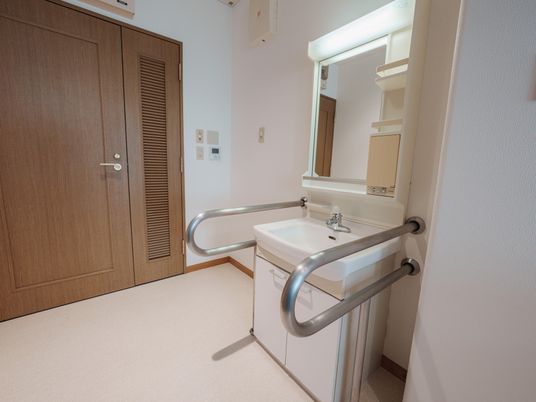 ハンドル付き洗面台