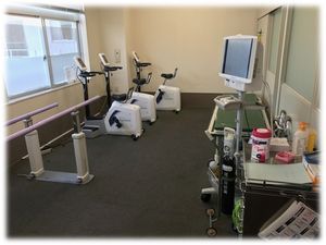 機能訓練室の運動器具  