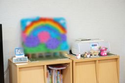 暖かみのある居室の一角