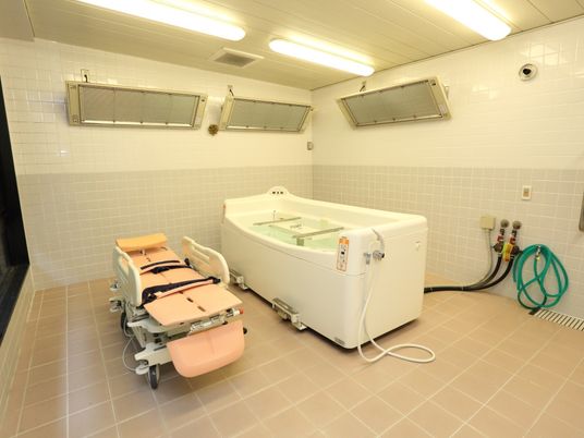 清潔な浴室設備