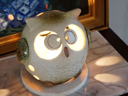 ふくろう形のかわいい照明