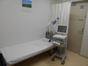 診察用ベッドのある居室  