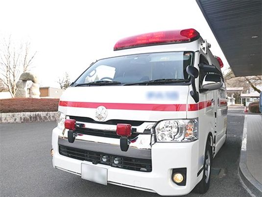 救急車の停車場面  