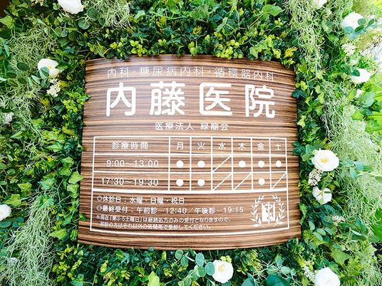 医院の案内看板  