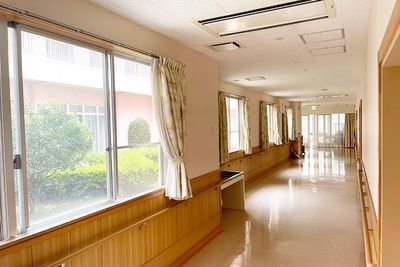 自然光が差し込む廊下