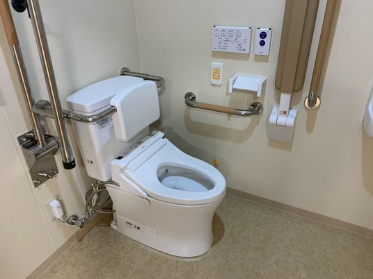 手すりのついたトイレ