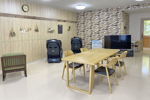 明るい共有スペース