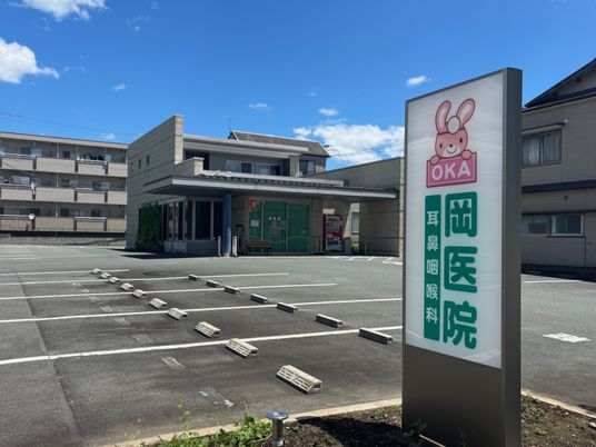 耳鼻咽喉科の看板と建物外観  