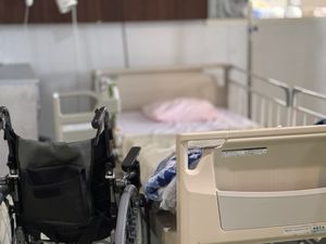車椅子のある居室  