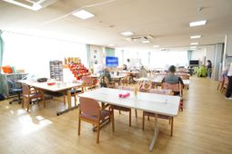 明るい共有スペース