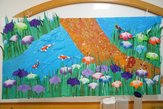 壁掛けの折り紙アート作品